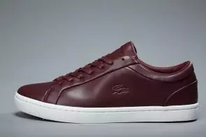 lacoste straightset baskets center logo red